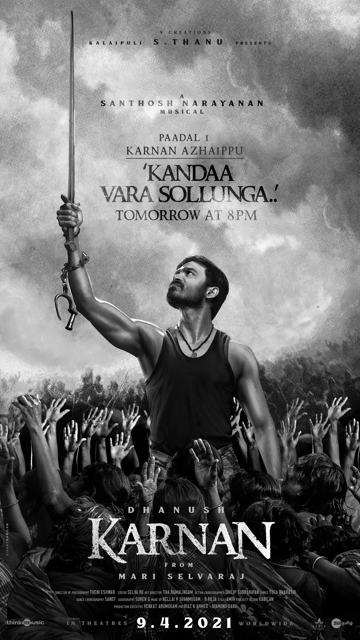 Karnan First Single Tommorrow poster Kandaa Vara Sollunga